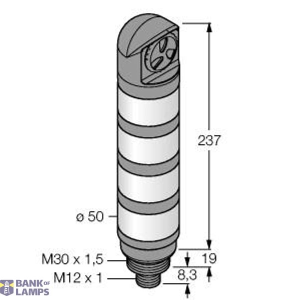 LED Signal Light Tower Light   TL50BLGY2R2B2ALSQ image 2