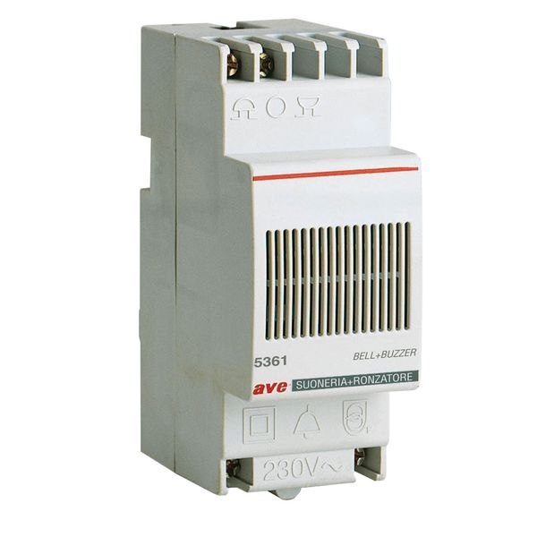 Bell and buzzer with built-in transformer 230/12Vac - 2mod image 1