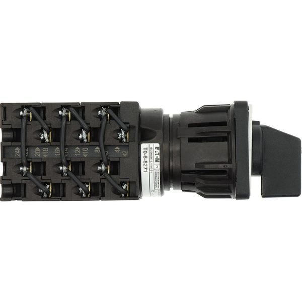 T0-6-8271/EZ Step switches, T0, 20 A, centre mounting, 6 contact unit(s), Contacts: 12, 45 °, maintained, Without 0 (Off) position, 1-4, Design number 8271 image 40
