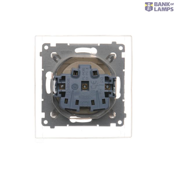 Double computer socket RJ45 category 6 with anti-dust cover, (module), Bronze matt, metalic image 1