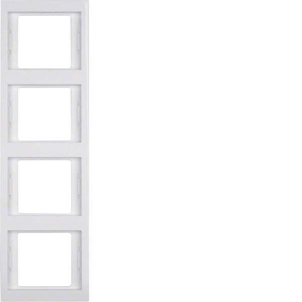 Frame 4gang vert., K.1, p. white glossy image 1