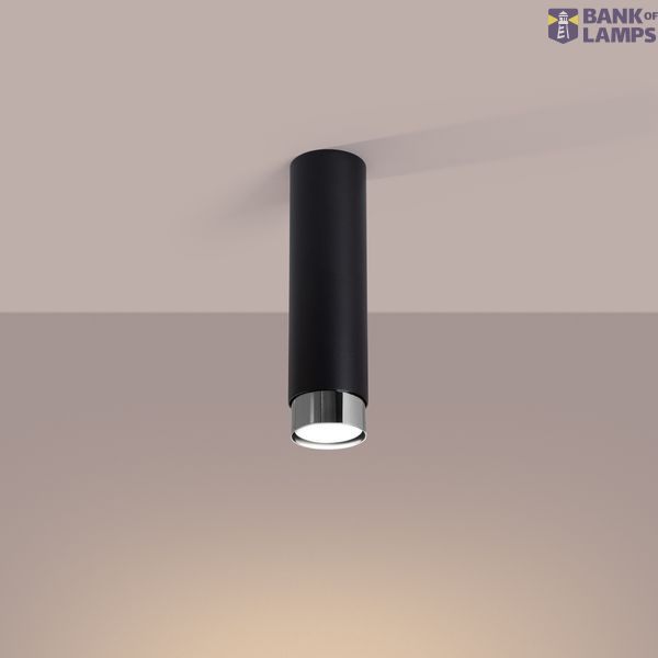 CEILING LAMP NERO 22.5 BLACK/CHROME 1XGU10 image 3