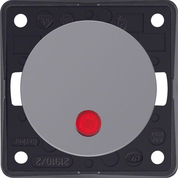 Ctrl on/off switch 2p imprint "0", red lens, Integro - Design Flow/Pur image 1