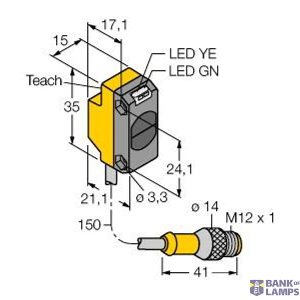 Photoelectric Sensor Diffuse Mode Sensor   QS18EN6DBQ5 image 2