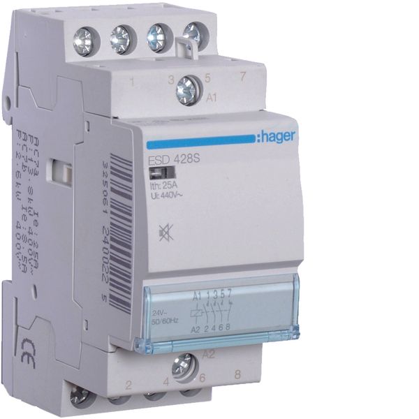 Humfree Contactor 25A, 3NO+1NC, 24V image 1