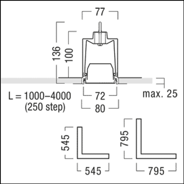 SLN2-C CL MRC L545 WH - Corner channel for LED light line image 3