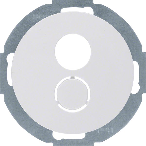 Insert centre plate for small connector, R.classic, p. white glossy image 1