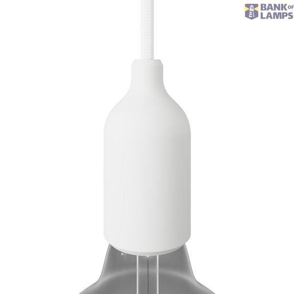 Silicone E27 lamp holder kit with hidden cable clamp image 1