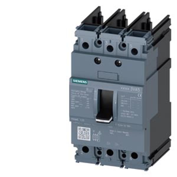 Circuit breaker 3VA5 UL frame 125 breaking capacity class S 25 kA @ 480 V 3-pole image 1