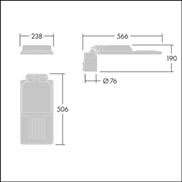 IS 36L70 740 EWR CL2 WS8 T76F GY - LED road lighting luminaire image 1