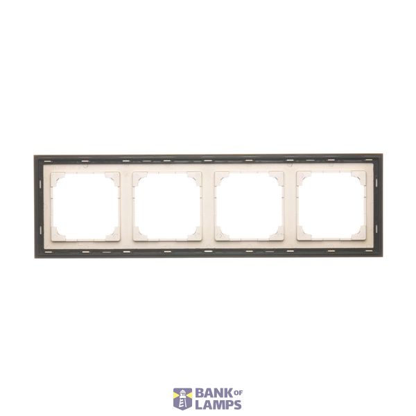 Socket outlet with earthing and shutters, 16A, black matt image 1