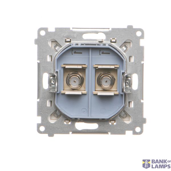 Double rocker for illuminated mechanisms: SW6/2XLM, SW7/2XM, SW6P1M, cream white/electro white image 1