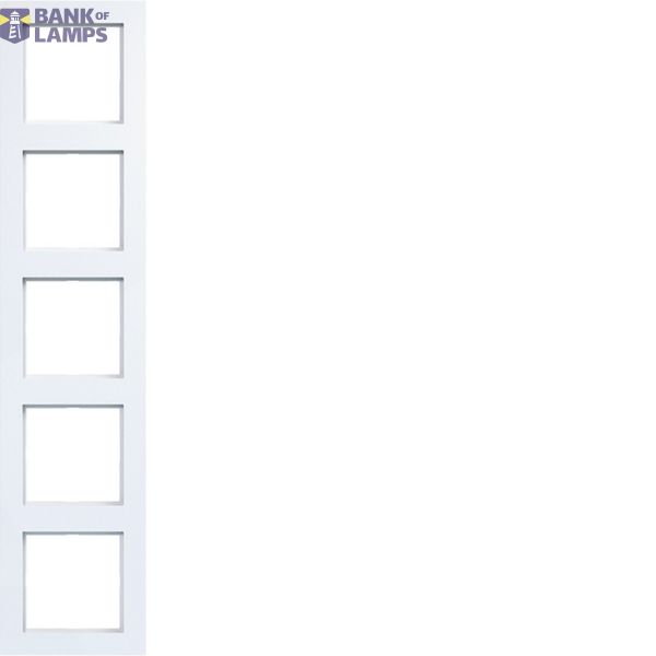 Cover frame 5-way, A.1, light white glossy image 1