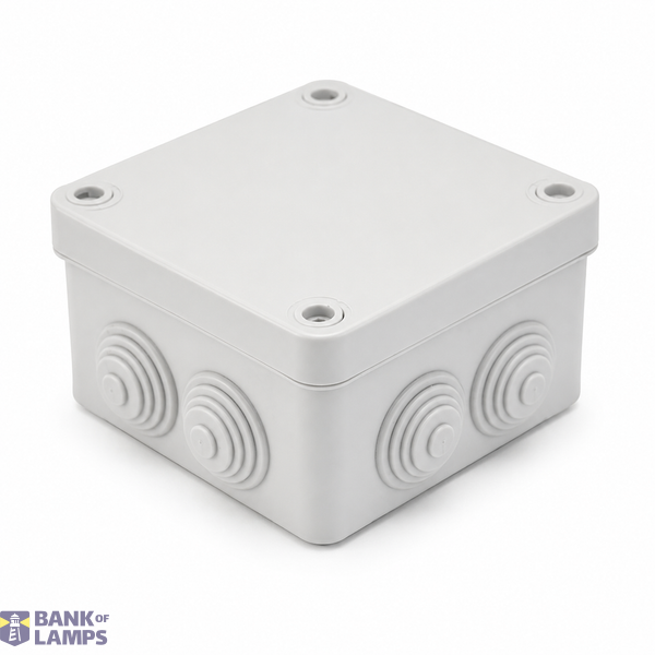 Watertight Junction Box (Screw-on Lid) WHITE 100X100 IP55 image 1