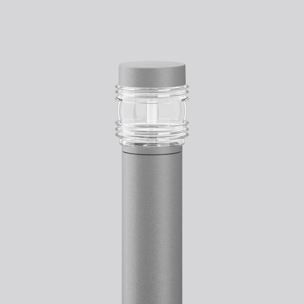 MEGA GÜRTELLINSE, silver, on/off Bollards, D 140 H 500, Transparent gl image 1