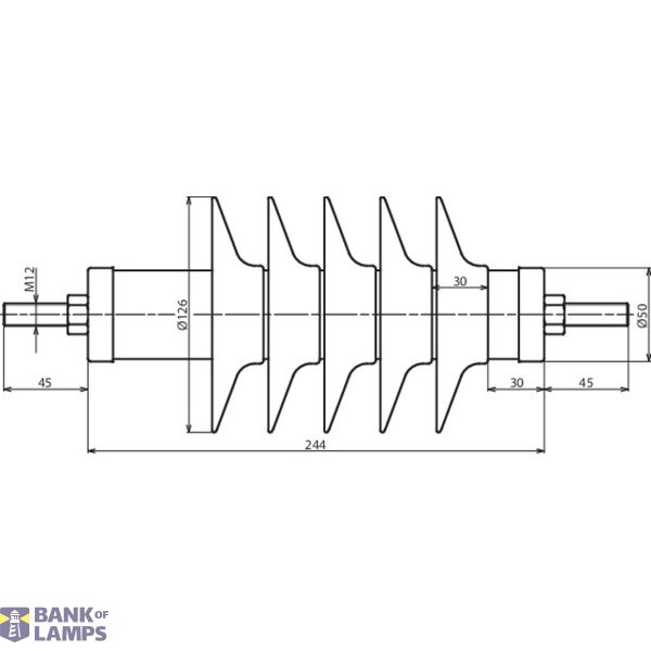 DEHNmid MV arrester Ur: 27kV In: 10kA line disch. class 1 incr. creepa image 2