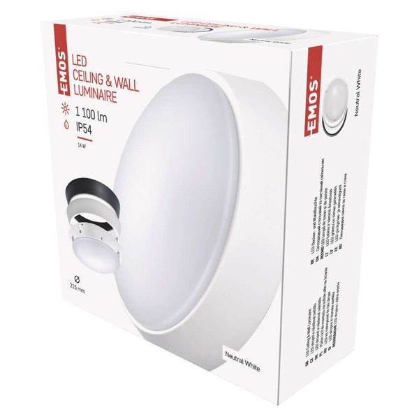 LED Ceiling lamp ZURI, round, black/white 14W neutral white image 1