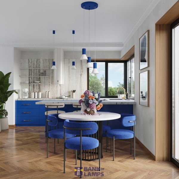 Pendant lamp ESTRIA 1 white/ultramarine image 6