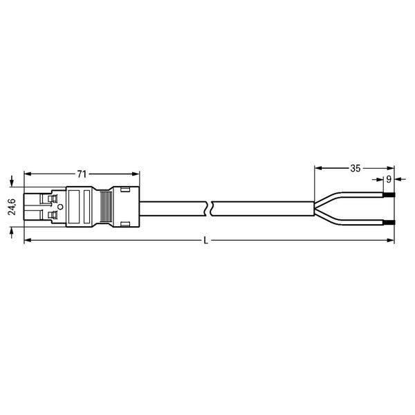 pre-assembled connecting cable Eca Plug/open-ended white image 6