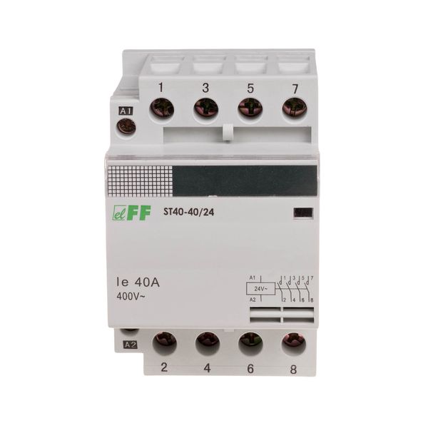 Modular contactor, rail mounting, 4NO contacts, 40A image 2