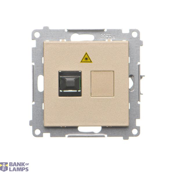 Single fiber optic socket, champagne matt image 1