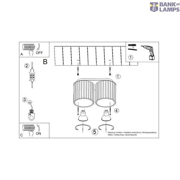 Ceiling lamp AURA 2 red GU10 image 11