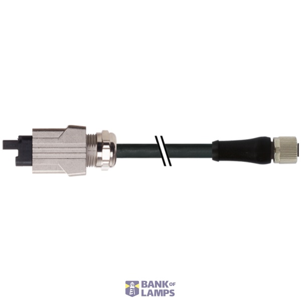 M12 Power female 0° L-cod. / Push Pull Power AIDA PUR 4x1.5 bk 3m image 3
