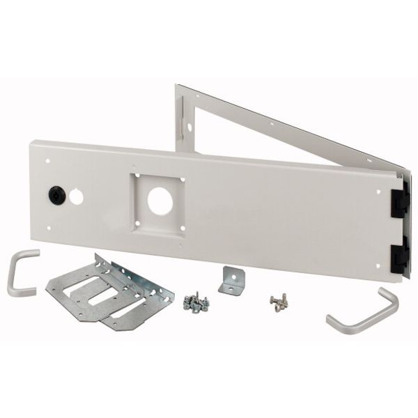 XMW0606CDC-NZM Opening metal front plate for drawer, NZM, closed IP55, H=150mm, grey image 1