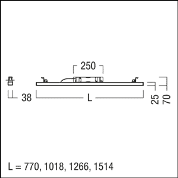 SUPIL-R DI L1000 2000-930 LDO MPO19 WH - Recessed module image 2