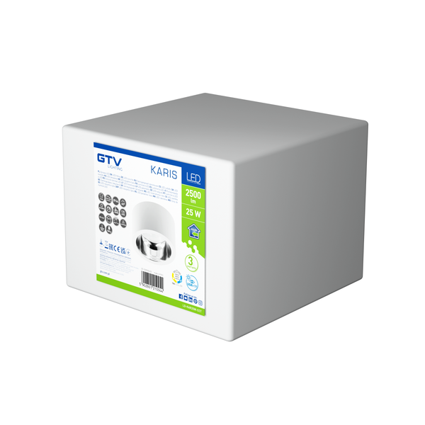 LED luminaire KARIS, 25 W, 2500 lm, 3000/4000/6400K, AC220-240V, IP44, 60°, UGR image 3