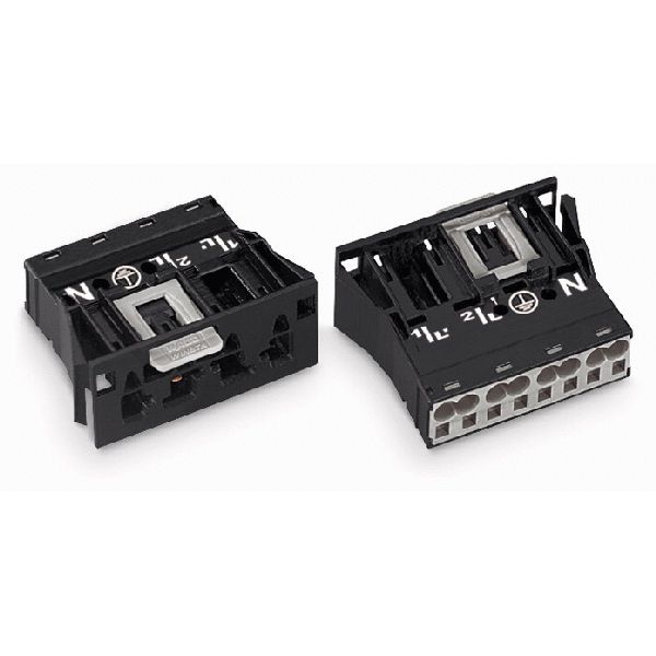 Snap-in plug 4-pole Cod. Q green image 2