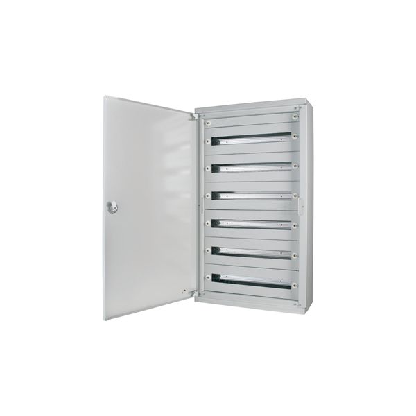 BP-O-400/4-C-W Surface-mount service distribution board with three-point turn-lock, including DIN rails, front plate with 45-mm cutout, W = 400 mm, H = 460 mm image 5