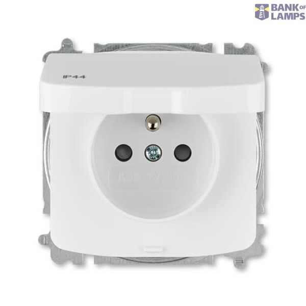 5519A-A02997 B Socket Outlets CSN-Norm with Hinged Lid white - Tango image 1