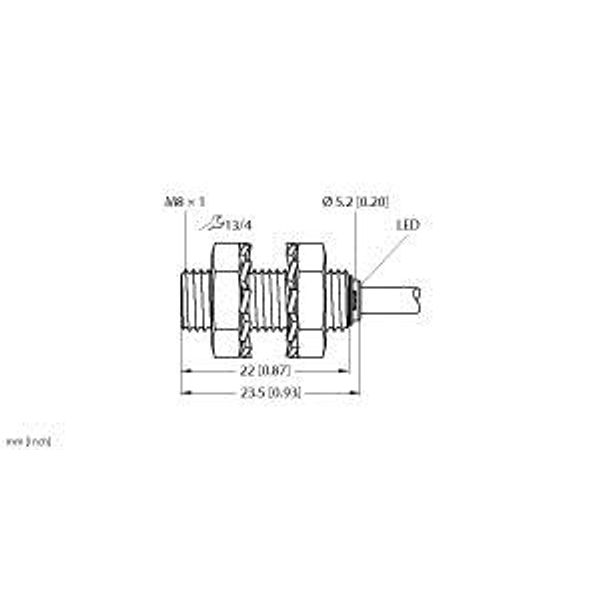 Inductive Sensor   BI1.5-EG08K-RN6X image 1