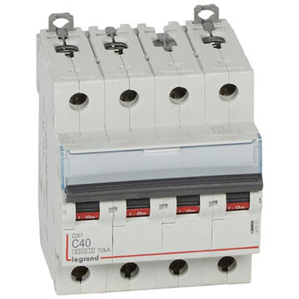 DX³6000 10kA high inlet and low outlet screw circuit breaker 4P 400V~ - 40A - curve C - for traditional HX³ comb image 1
