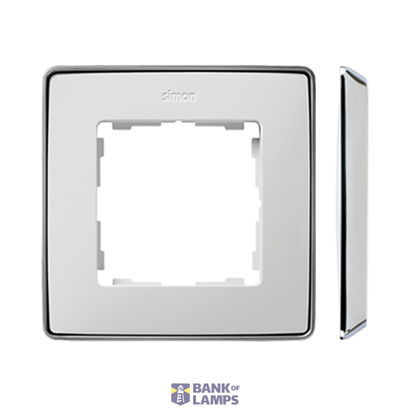 Single frame, white, chrome base image 1