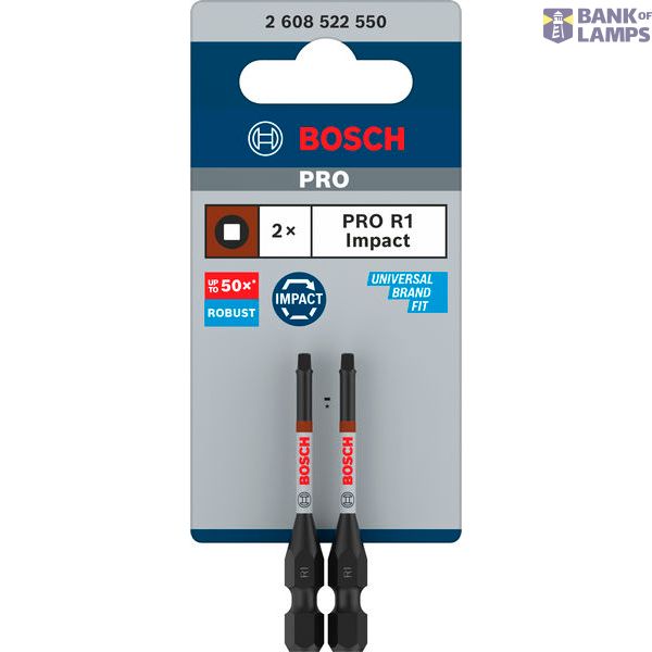 PRO Robertson Impact Bit, R1, 55 mm, 2 pcs image 1