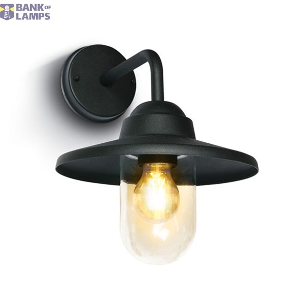 BLACK WALL BRACKET 12W E27 IP44 image 1