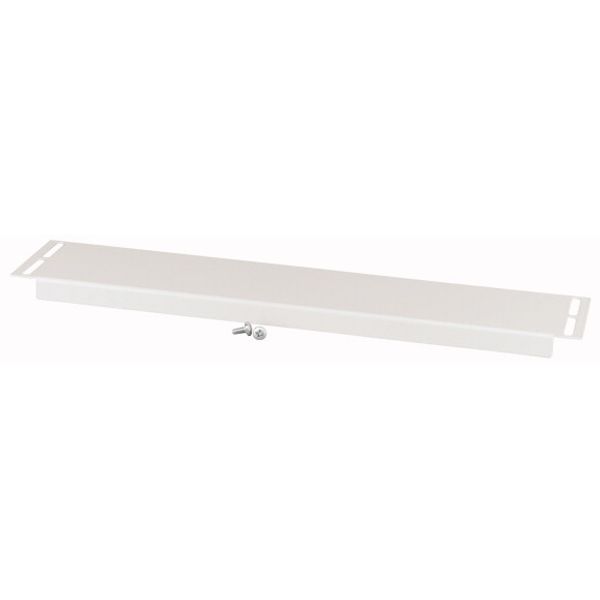 XLST2J85B Bottom/Top coverstrip 110mm long, blind, IP20, for 850mm Sectionwidth, grey image 1