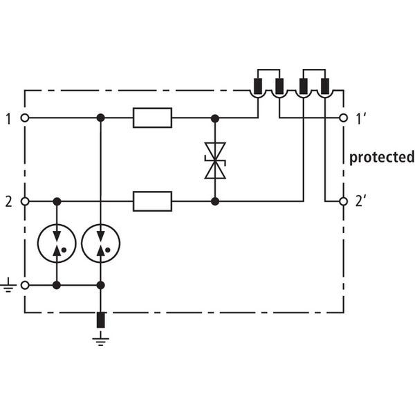 Surge arrester terminal block 2-pole DEHNconnect SD2 image 3