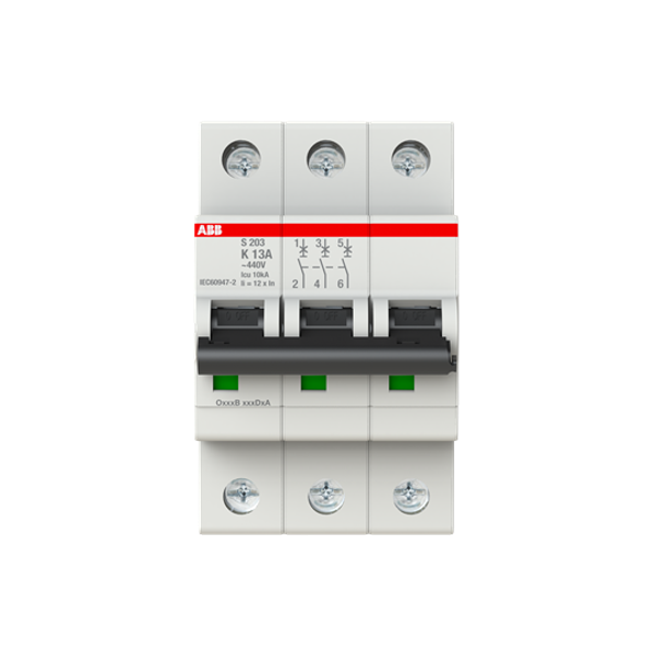 S203-K15 Miniature Circuit Breaker - 3P - K - 15 A image 3