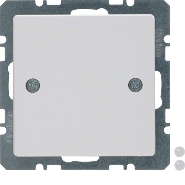 Blind plug centre plate, screw-on, Q.1/Q.3, p. white velvety image 3