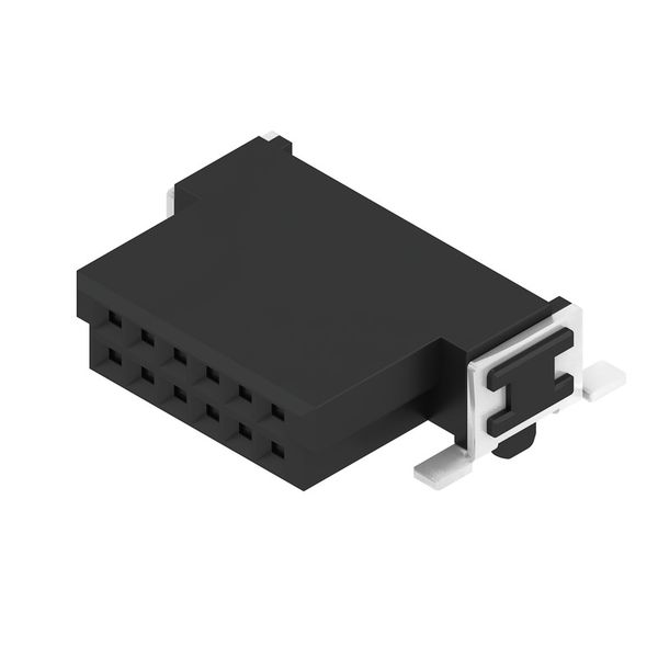PCB plug-in connector, female header, SMD solder connection, Pitch in mm (P): 1.27 mm, Number of poles: 12, 90°, Tape image 2