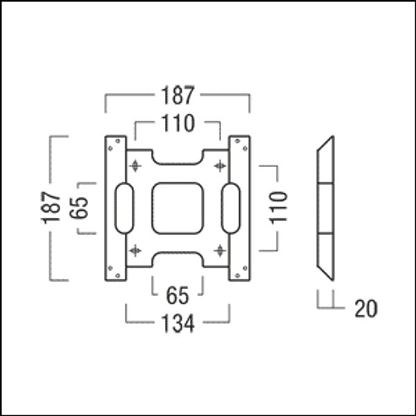 RESCLITE PROtect FC- lateral cable entry - Rear mounting bracket image 2