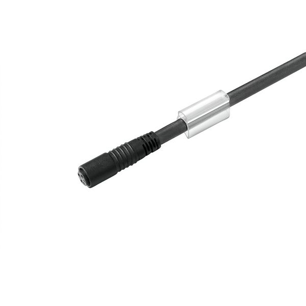 Sensor/actuator line, One end without connector, M8, Number of poles : 3, 0.1 m, Female socket, straight, Shielded: No, LED: No, Sheath material: PUR, Halogen: No image 1