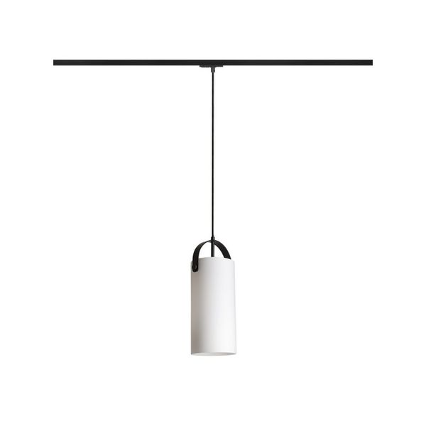 JULIETTA 31 for 1-circuit tracks opal-colored glass/black 230V LED E27 15W image 1