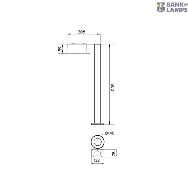 LEDBollard-Luke-E L1000-8W-830-BL image 3