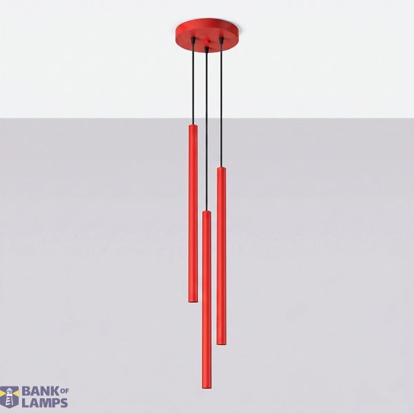 Pendant lamp PASTELO 3P red image 5
