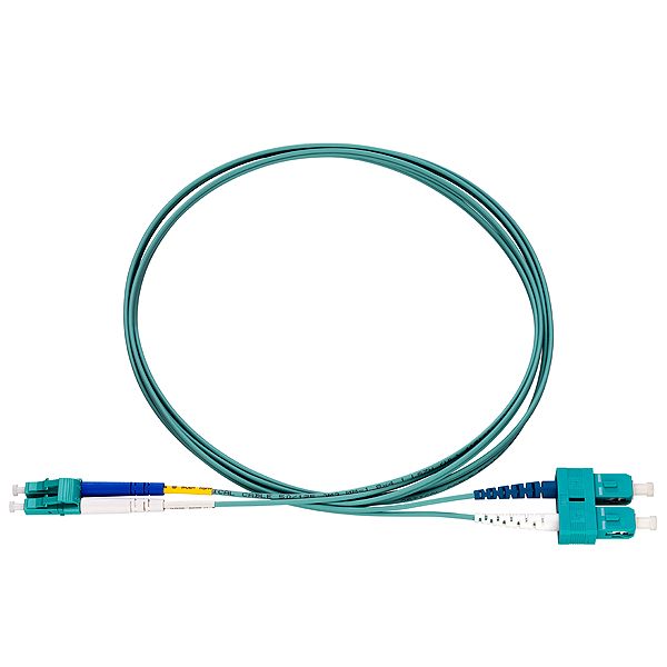 LC-D/SC-D Patchkabel OM3 aqua 2m image 1