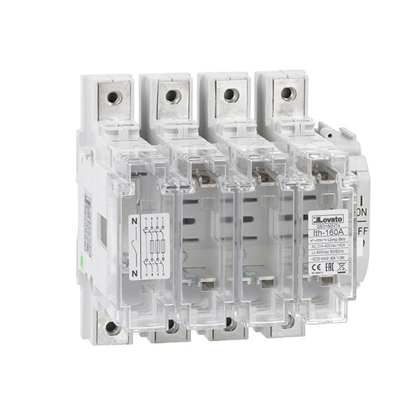 Four-pole switch disconnector, with NH fuse holder, 160A image 1